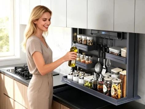 Electric lifting seasoning rack Electric lifting seasoning rack